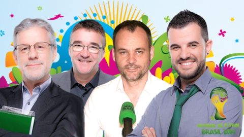 Presentadores de los programas deportivos de Onda Cero en el Mundial de Brasil