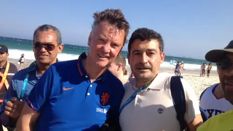 Van Gaal con Alfredo Martínez Van Gaal con Alfredo Martínez