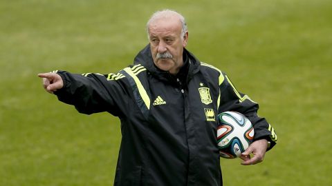 Vicente del Bosque, en un entrenamiento