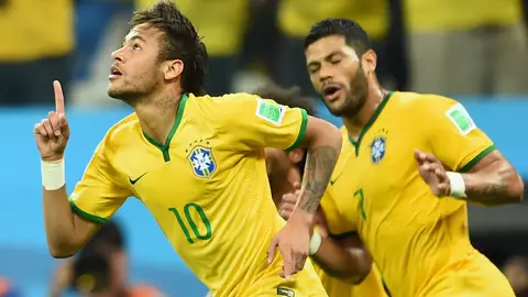 Neymar marca el gol del empate de Brasil ante Croacia Neymar marca el gol del empate de Brasil ante Croacia