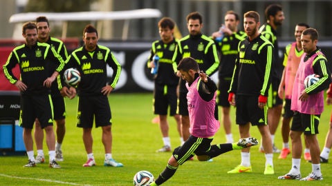 Entrenamiento de la selecci&oacute;n espa&ntilde;ola