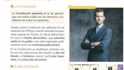 Felipe VI en los libros de texto