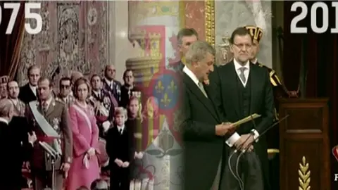 La proclamación de 1975 y la de 2014 La proclamación de 1975 y la de 2014