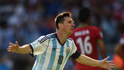 Leo Messi con Argentina