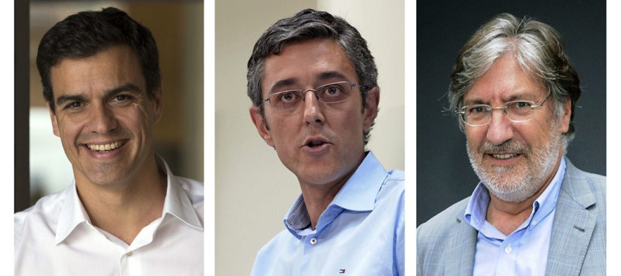 Los tres candidatos del PSOE Los tres candidatos del PSOE