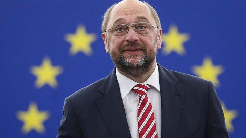 El reci&eacute;n reelegido presidente del Parlamento Europeo, Martin Schulz