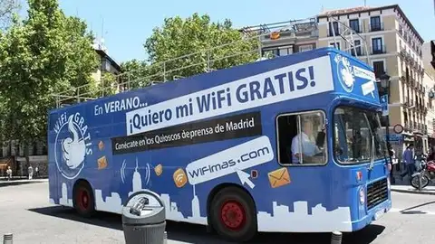 Autobús con publicidad de Gowex Autobús con publicidad de Gowex