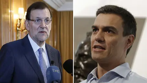 Mariano Rajoy y Pedro Sánchez, líderes del PP y del PSOE Mariano Rajoy y Pedro Sánchez, líderes del PP y del PSOE
