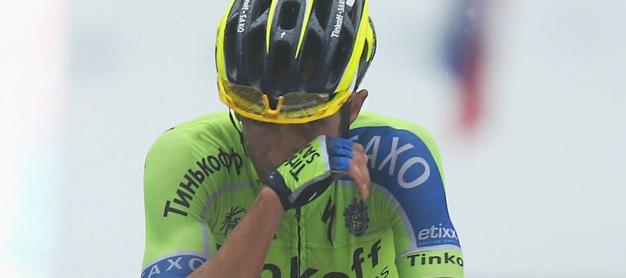 Alberto Contador, al final de una etapa del Tour Alberto Contador, al final de una etapa del Tour