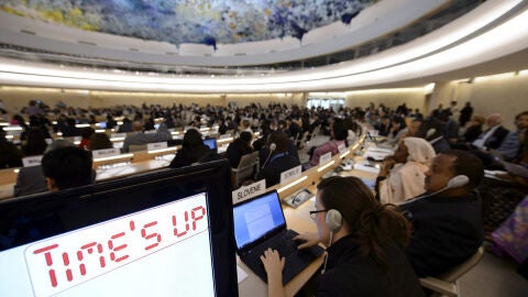 Vista general de la sala de reuniones durante la sesi&oacute;n especial del Consejo de Derechos Humanos
