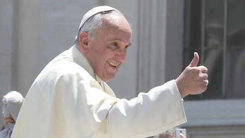 El Papa Francisco con gesto de aprobaci&oacute;n