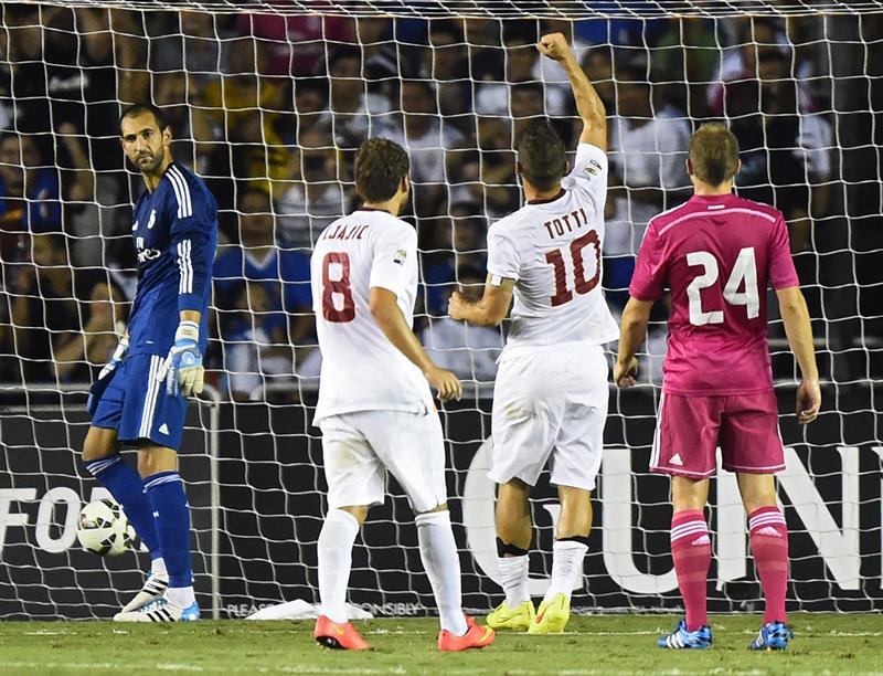 Un gol de Totti elimina al Madrid de la Champions de verano Un gol de Totti elimina al Madrid de la Champions de verano