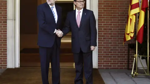 Artur Mas y Mariano Rajoy, momentos antes de su reunión Artur Mas y Mariano Rajoy, momentos antes de su reunión