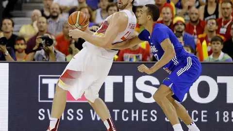 Pau Gasol, en el partido ante Francia Pau Gasol, en el partido ante Francia