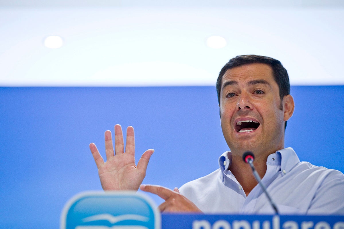 Juan Manuel Moreno: "Susana Díaz no piensa en Andalucía" Juan Manuel Moreno: "Susana Díaz no piensa en Andalucía"