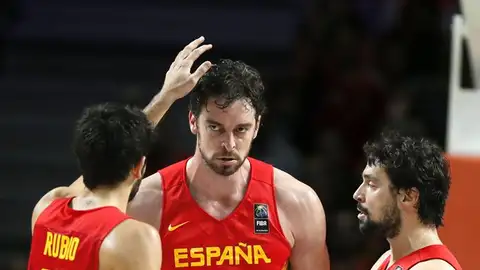 Ricky Rubio, Pau Gasol y Sergio Llull Ricky Rubio, Pau Gasol y Sergio Llull