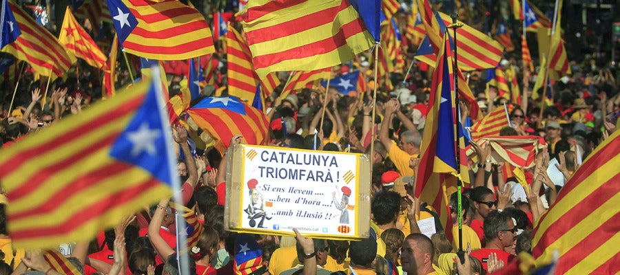 Manifestación durante la Diada de Cataluña Manifestación durante la Diada de Cataluña