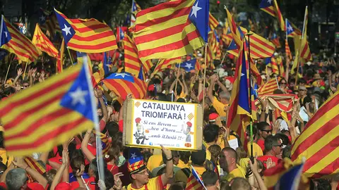 Manifestación durante la Diada de Cataluña Manifestación durante la Diada de Cataluña