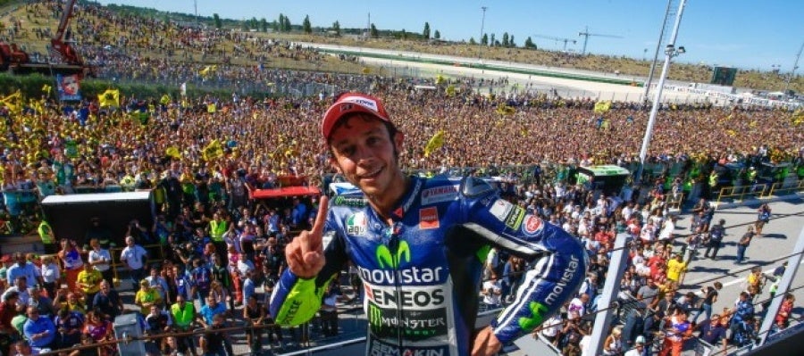Valentino Rossi tras vencer en el GP de San Marino Valentino Rossi tras vencer en el GP de San Marino
