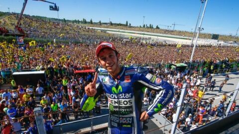 Valentino Rossi tras vencer en el GP de San Marino