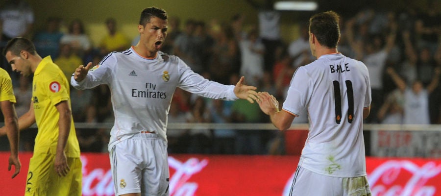 Cristiano y Bale, en El Madrigal la pasada temporada Cristiano y Bale, en El Madrigal la pasada temporada