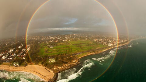 Arcoiris circular en Australia