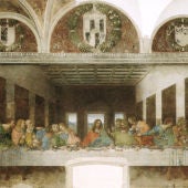 El cuadro es una réplica de "La última cena" de Leonardo Da Vinci, 