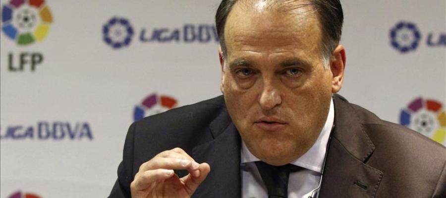Javier Tebas en rueda de prensa Javier Tebas en rueda de prensa
