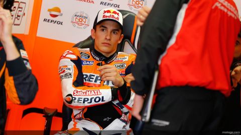 Marc M&aacute;rquez tras su ca&iacute;da en el GP de Australia