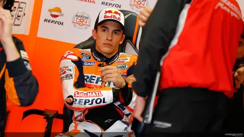 Marc Márquez tras su caída en el GP de Australia Marc Márquez tras su caída en el GP de Australia