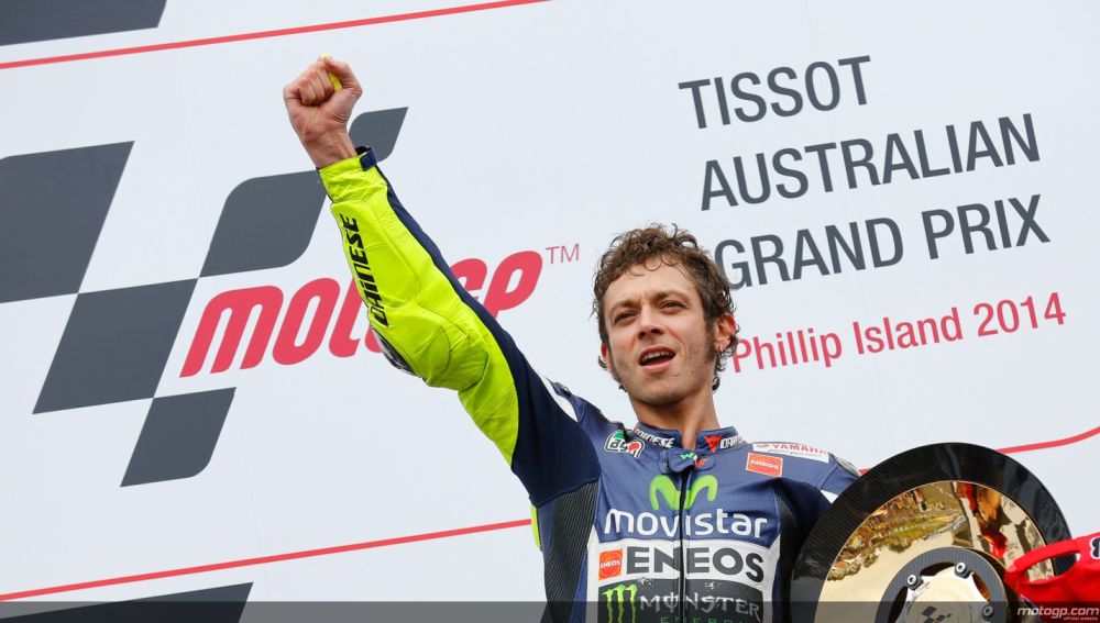 Valentino Rossi logra la victoria en el GP de Australia