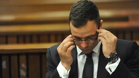 Oscar Pistorius, en la corte judicial de Pretoria Oscar Pistorius, en la corte judicial de Pretoria