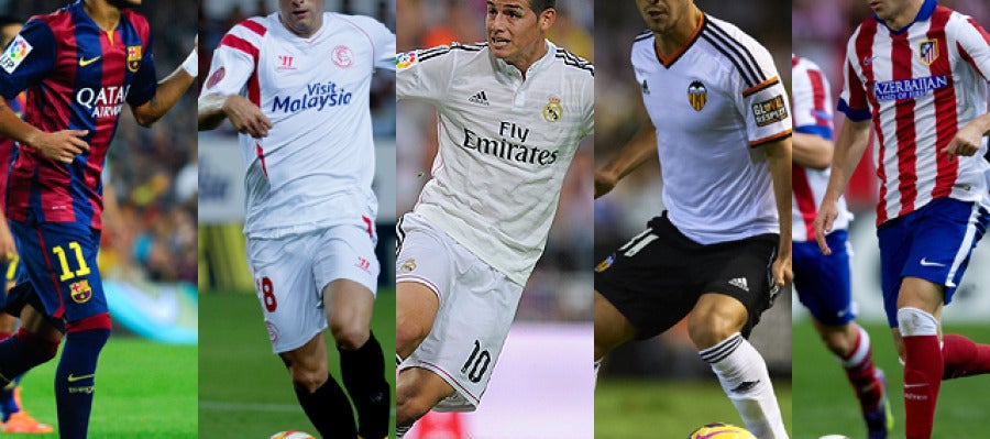 Barcelona, Sevilla, Real Madrid, Valencia y Atlético, los cinco primeros clasificados Barcelona, Sevilla, Real Madrid, Valencia y Atlético, los cinco primeros clasificados
