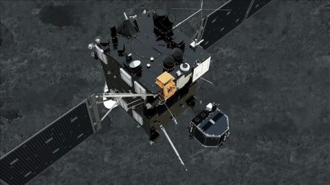 Philae separ&aacute;ndose de Rosetta