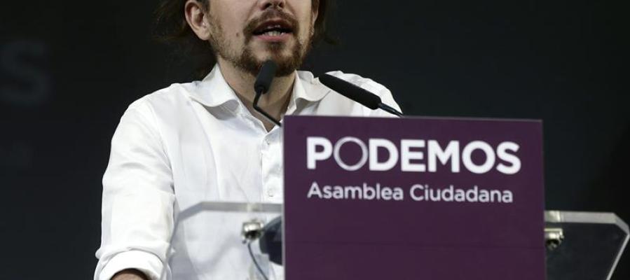Pablo Iglesias interviene durante el acto de clausura de la Asamblea Ciudadana Pablo Iglesias interviene durante el acto de clausura de la Asamblea Ciudadana