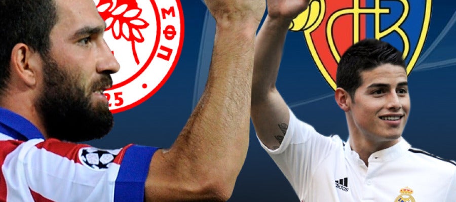 Atlético - Olympiacos y Basilea - Real Madrid Atlético - Olympiacos y Basilea - Real Madrid