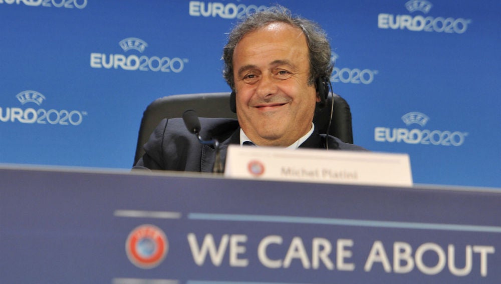Platini, en un acto de la UEFA