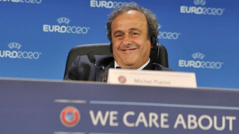 Platini, en un acto de la UEFA