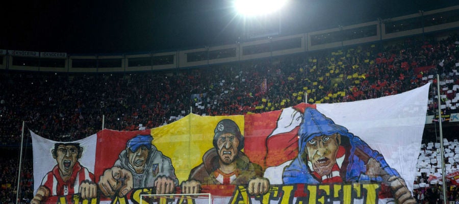 Grada del Vicente Calderón donde se ubica el Frente Atlético Grada del Vicente Calderón donde se ubica el Frente Atlético
