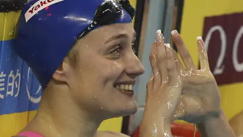 Mireia Belmonte, durante el Mundial de Doha Mireia Belmonte, durante el Mundial de Doha