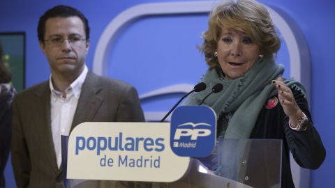 La presidenta del PP en Madrid, Esperanza Aguirre