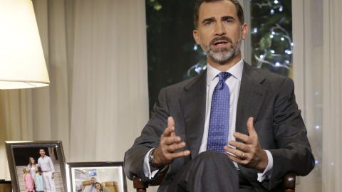 Felipe VI durante su mensaje de Navidad