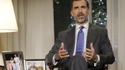Felipe VI durante su mensaje de Navidad Felipe VI durante su mensaje de Navidad