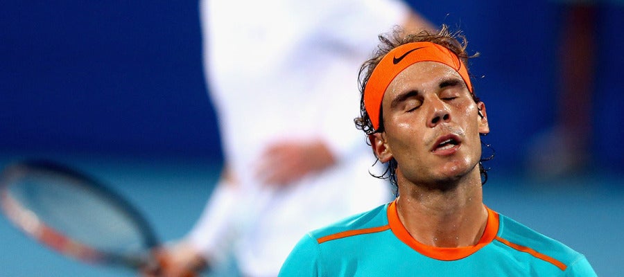 Nadal se lamenta tras un punto ante Murray Nadal se lamenta tras un punto ante Murray