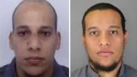 Cherif Kouachi, 32, y su hermano Said Kouachi, 34, sospechosos del ataque. Cherif Kouachi, 32, y su hermano Said Kouachi, 34, sospechosos del ataque.