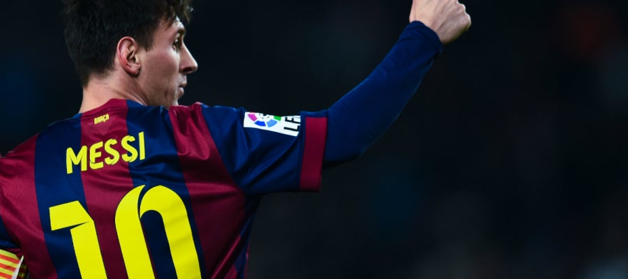 Messi, con gesto de aprobación Messi, con gesto de aprobación