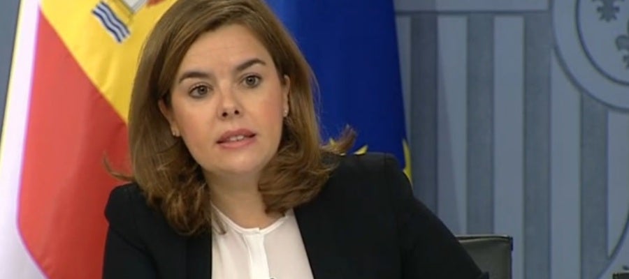 Soraya Sáenz de Santamaría en rueda de prensa Soraya Sáenz de Santamaría en rueda de prensa