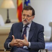 El presidente del Gobierno, Mariano Rajoy durante una entrevista