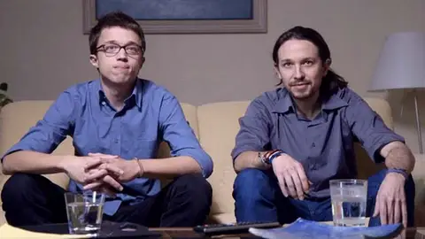 Pablo Iglesias e Íñigo Errejón, viendo el avance de 'Salvados' Pablo Iglesias e Íñigo Errejón, viendo el avance de 'Salvados'