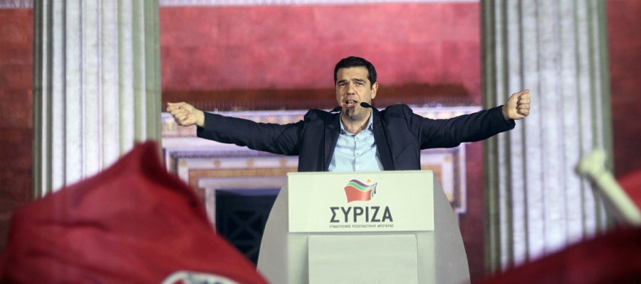 Tsipras, en su discurso tras ganar en Grecia Tsipras, en su discurso tras ganar en Grecia